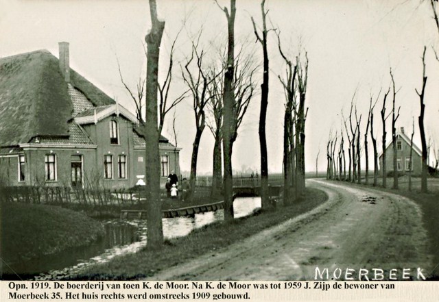 010 Moerbeek 35. Boerderij van toen K. de Moor. 1919 640x480