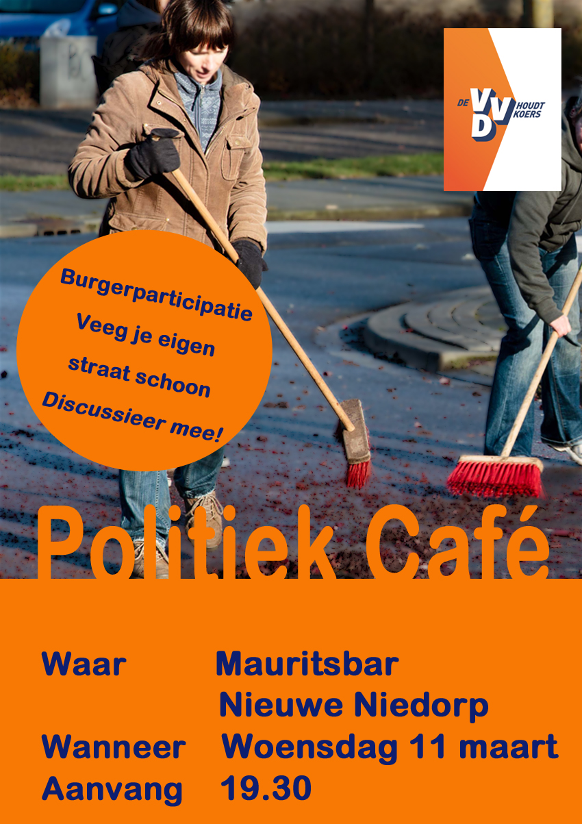 vvd poster politiek cafe burgerparticipatie