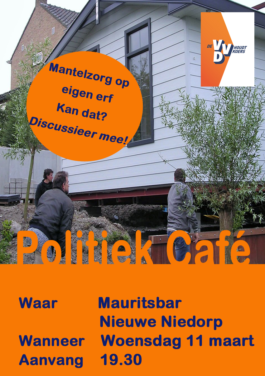 vvd poster politiek cafe mantelzorg