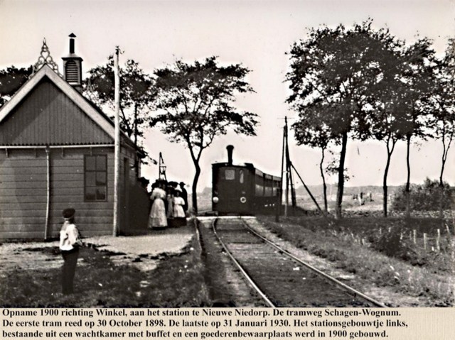 722 Dorpsstraat. Het Tramstation.1900  640x480