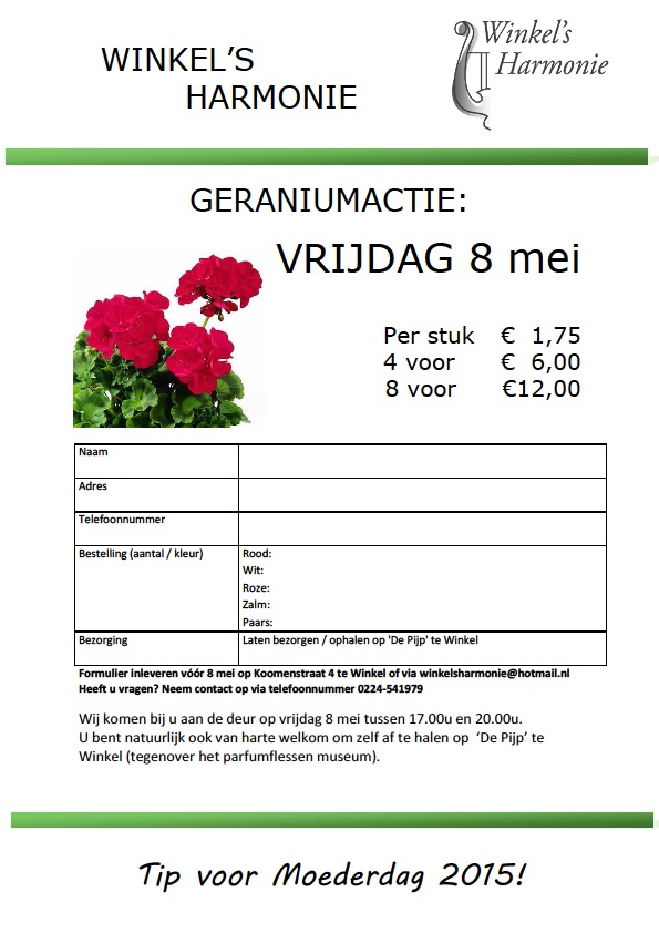 flyer GERANIUMACTIE