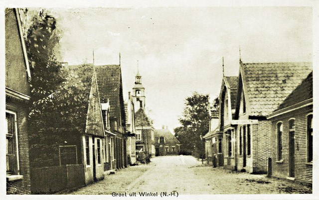 222 Bosstraat. Rechts bakker Ruiter. 1915 640x480