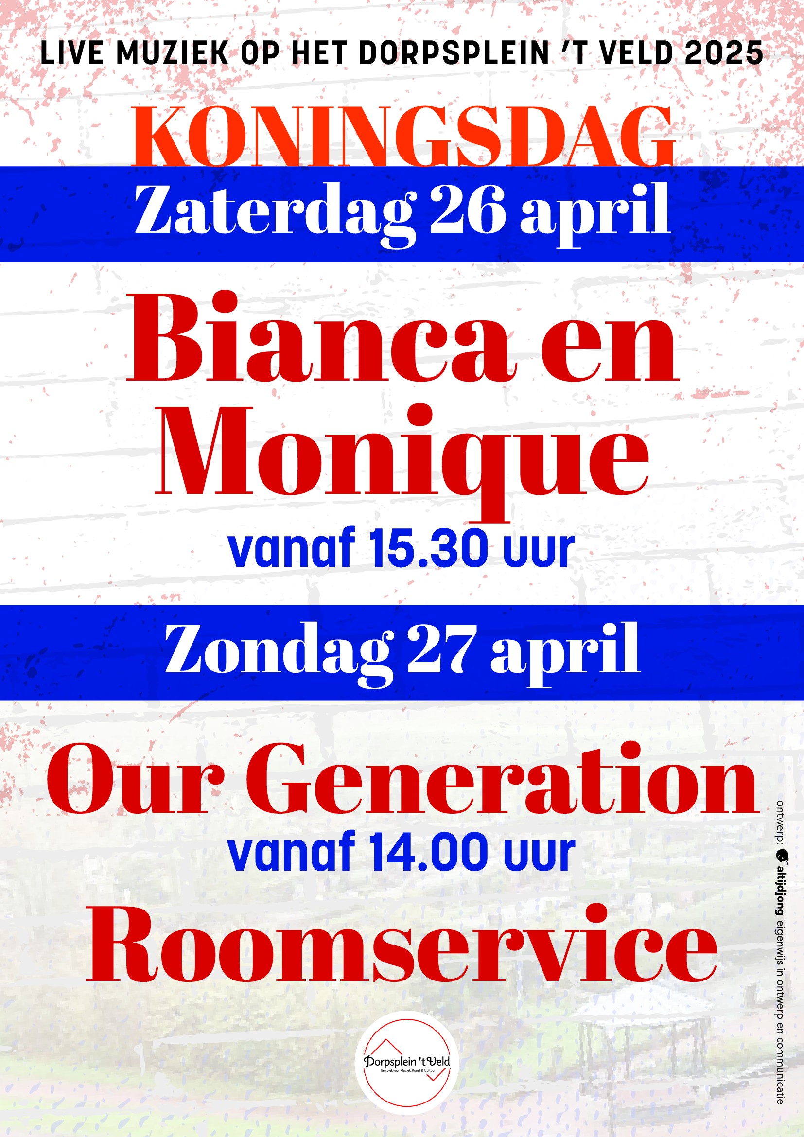 2025 Dorpsplein t Veld promoposter 26 27 april 2025bbb