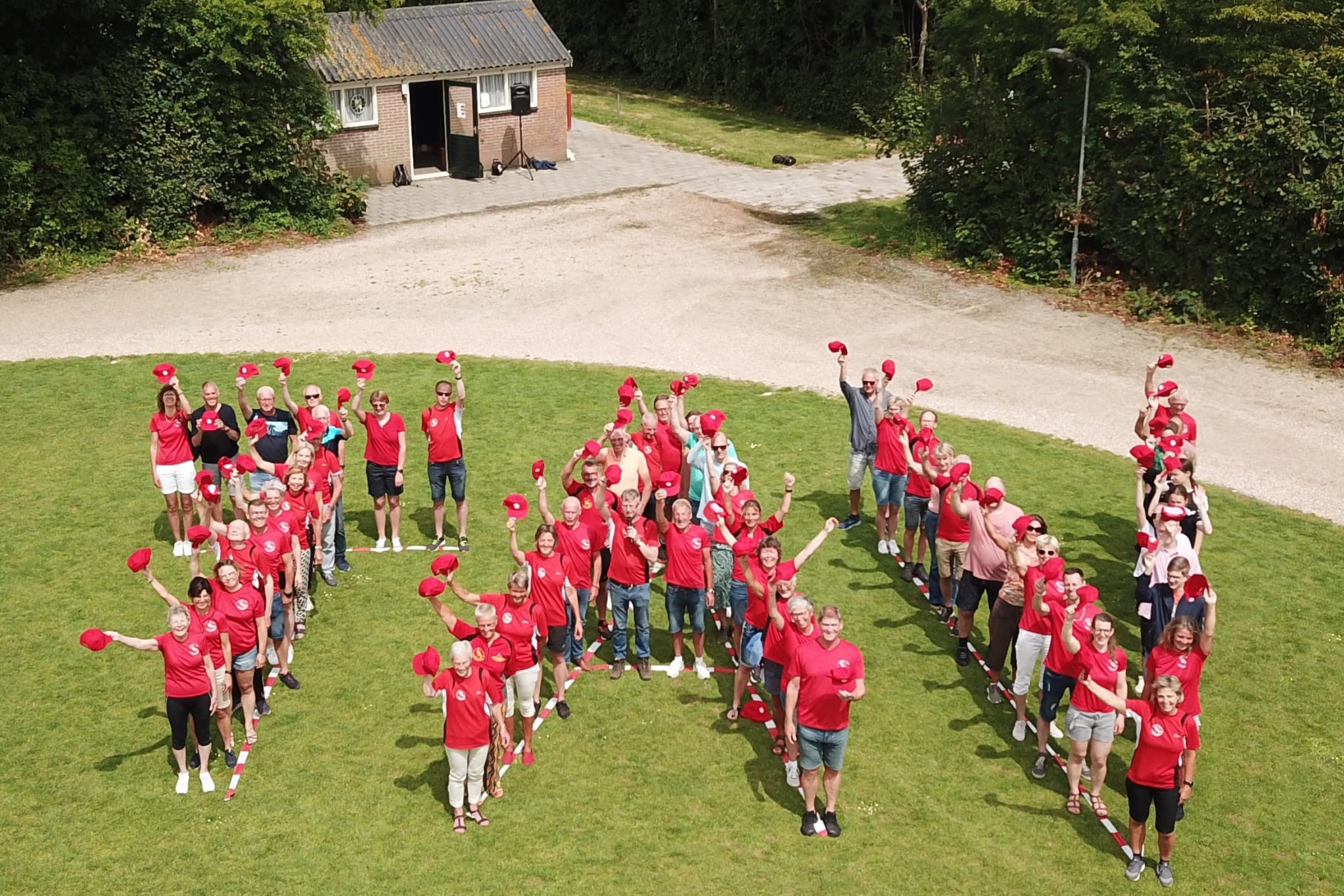 TAV dronefoto clubnaam jubileumviering juni 22