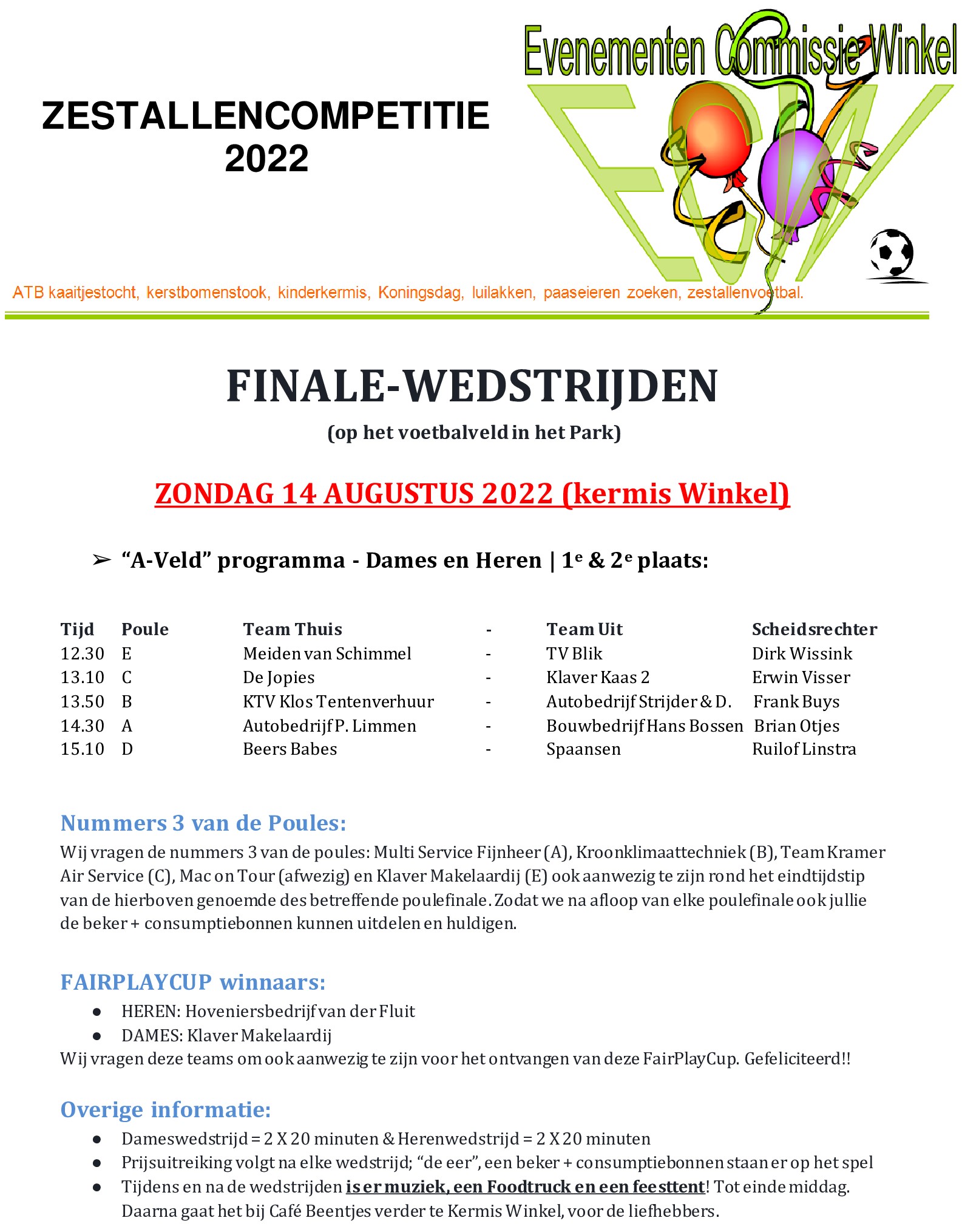 Parkvoetbal 2022 Finalewedstrijdenaa