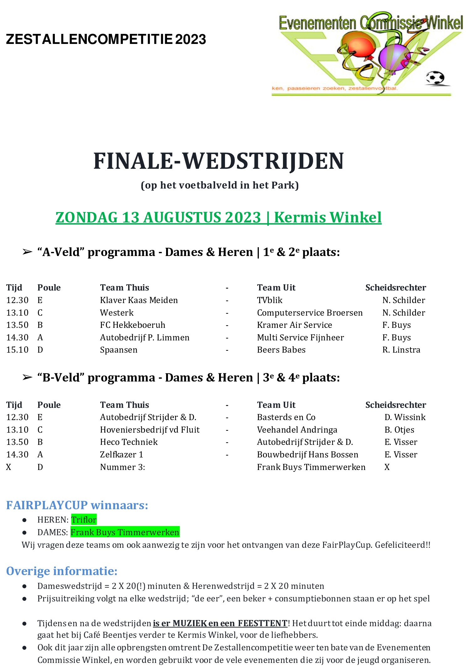 Parkvoetbal 2023 Finalewedstrijdenaaaaa