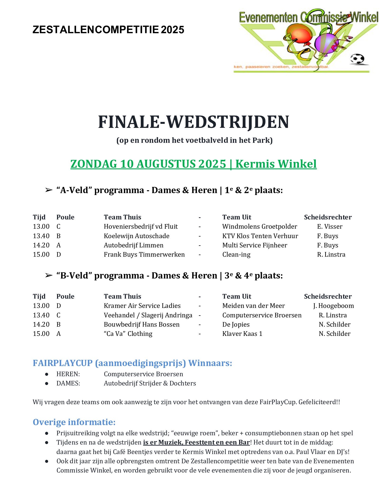 Parkvoetbal 2023 Finalewedstrijdenaaaaa