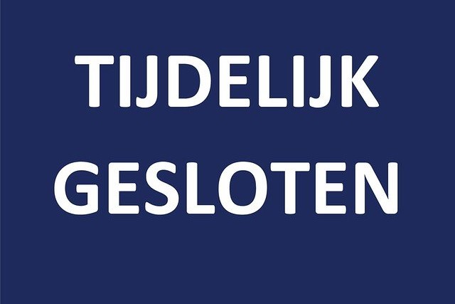 tijdelijk gesloten 2aaa