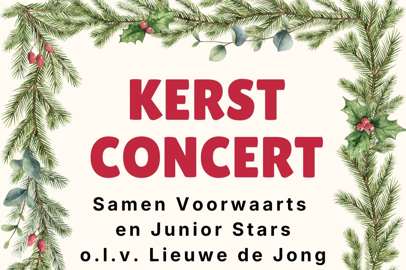 Kerstconcert poster SV 2025bb