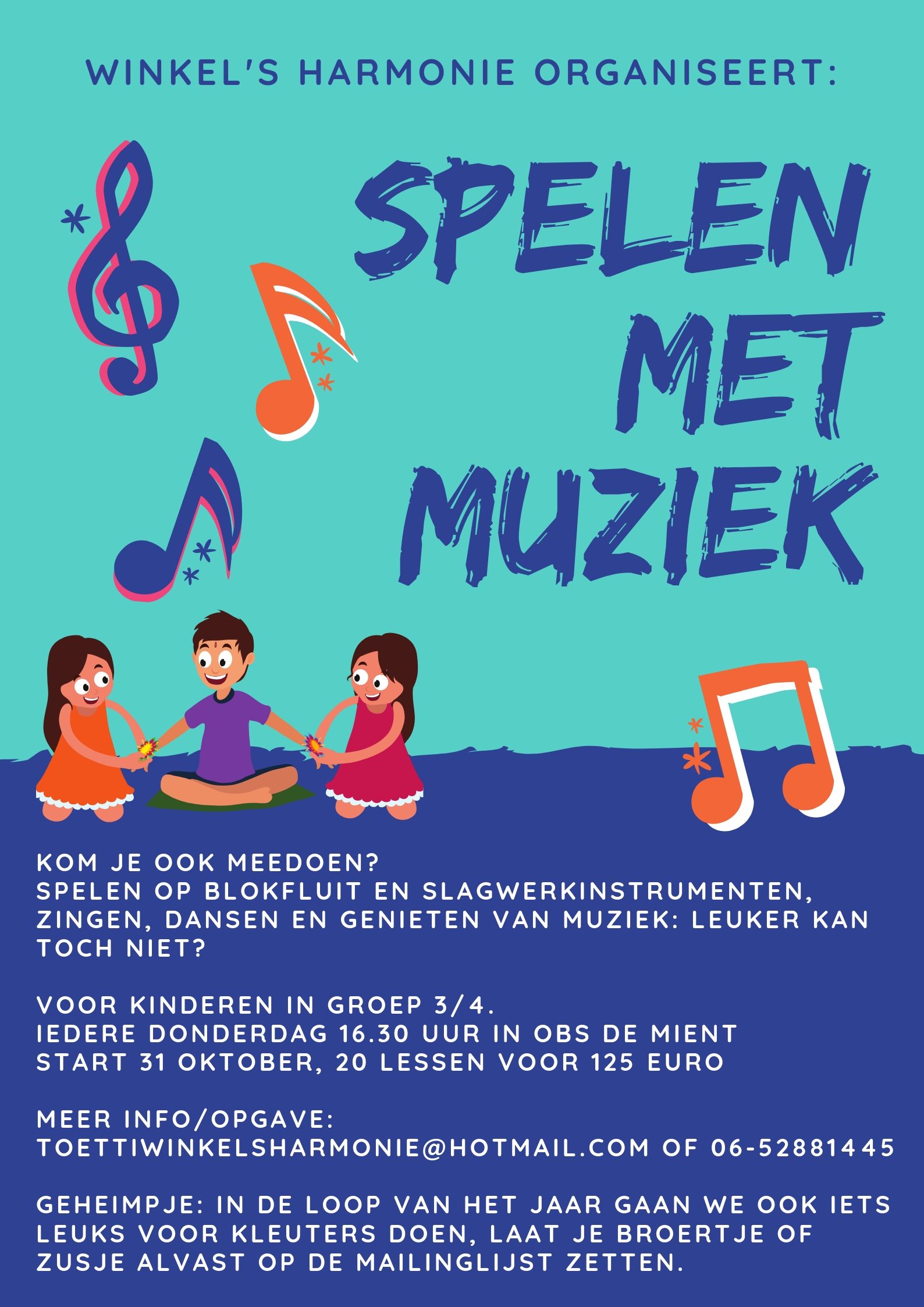 Spelen met muziek start 31 oktober