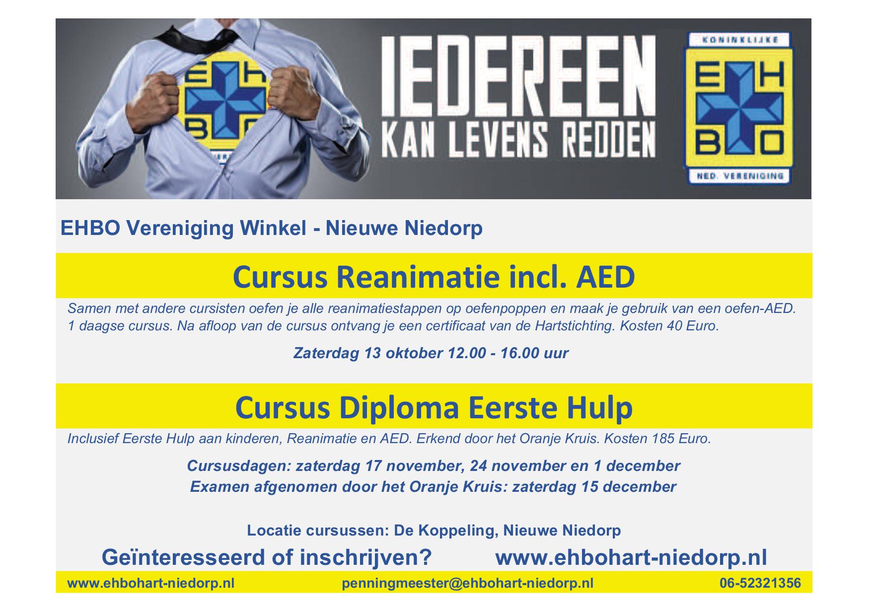 Flyer EHBO Cursus 2018