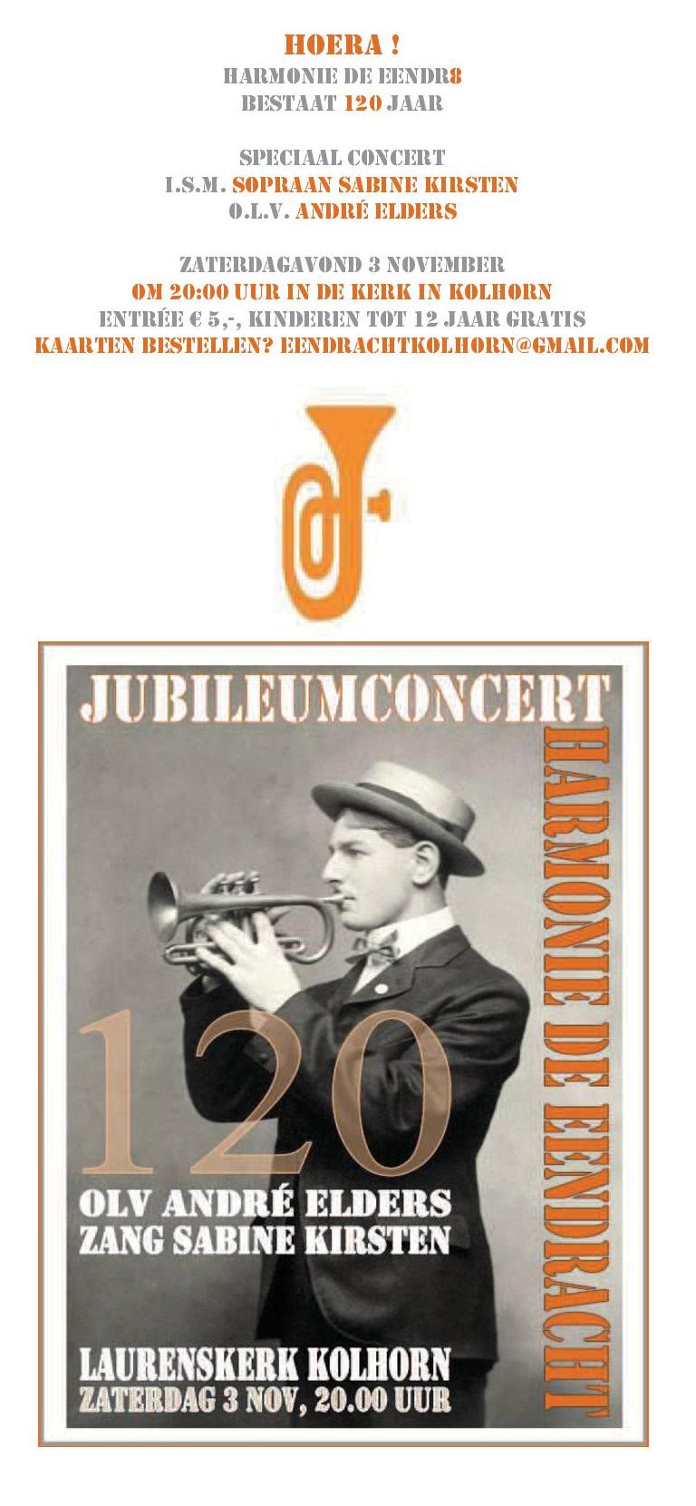 Uitnodiging 120 jarig jubileumconcert 3 11 2018aa